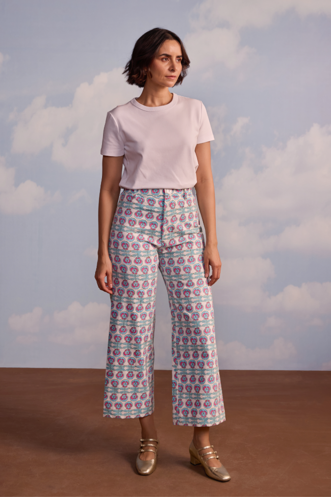 Disco Pants in Pansy Print