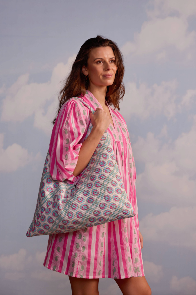 Boho Bag in Pansy Print