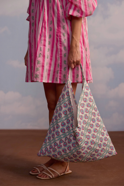 Boho Bag in Pansy Print