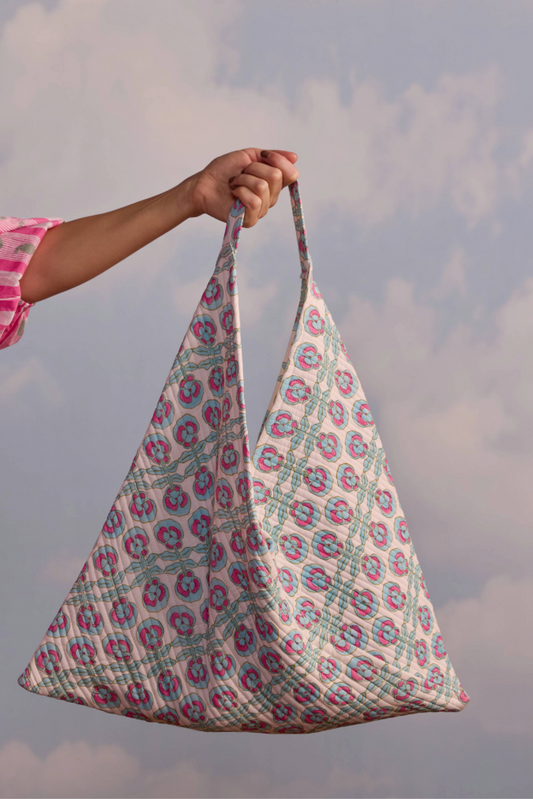 Boho Bag in Pansy Print