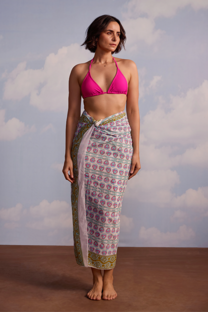 Sarong in Pansy Print
