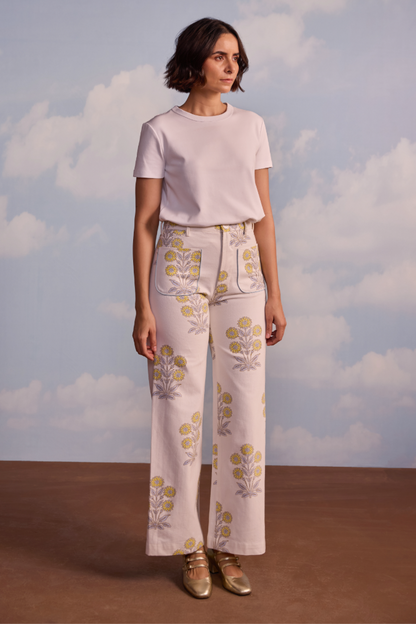 Boss Pants in Marigold Print