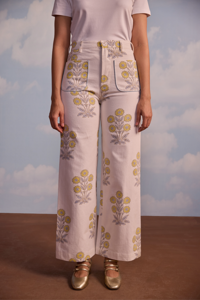 Boss Pants in Marigold Print