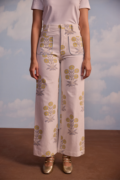 Boss Pants in Marigold Print
