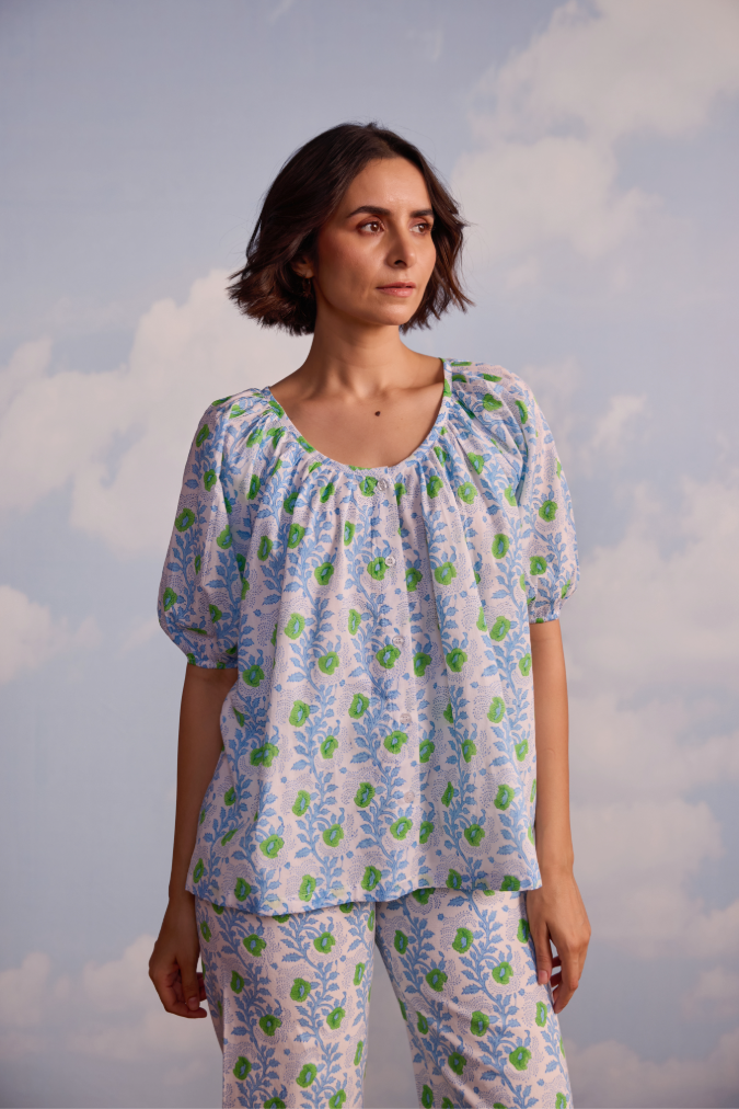 Leila Top in Essa Print