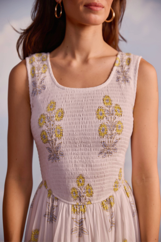 Cecilia Dress in Marigold Print