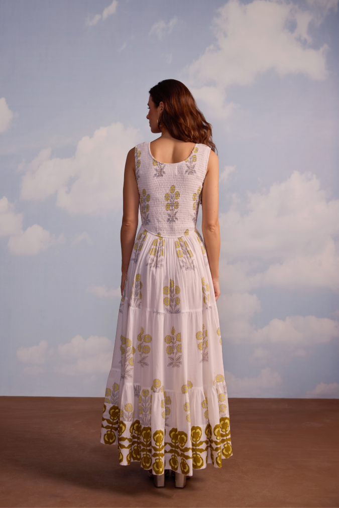Cecilia Dress in Marigold Print