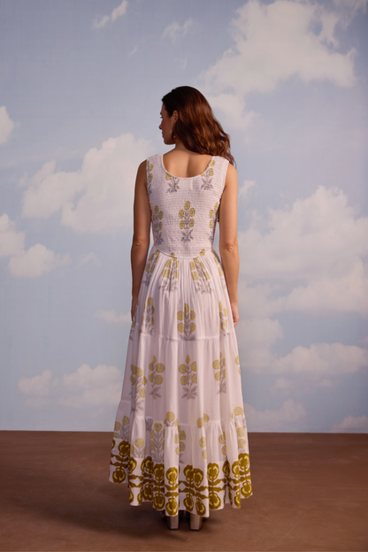 Cecilia Dress in Marigold Print