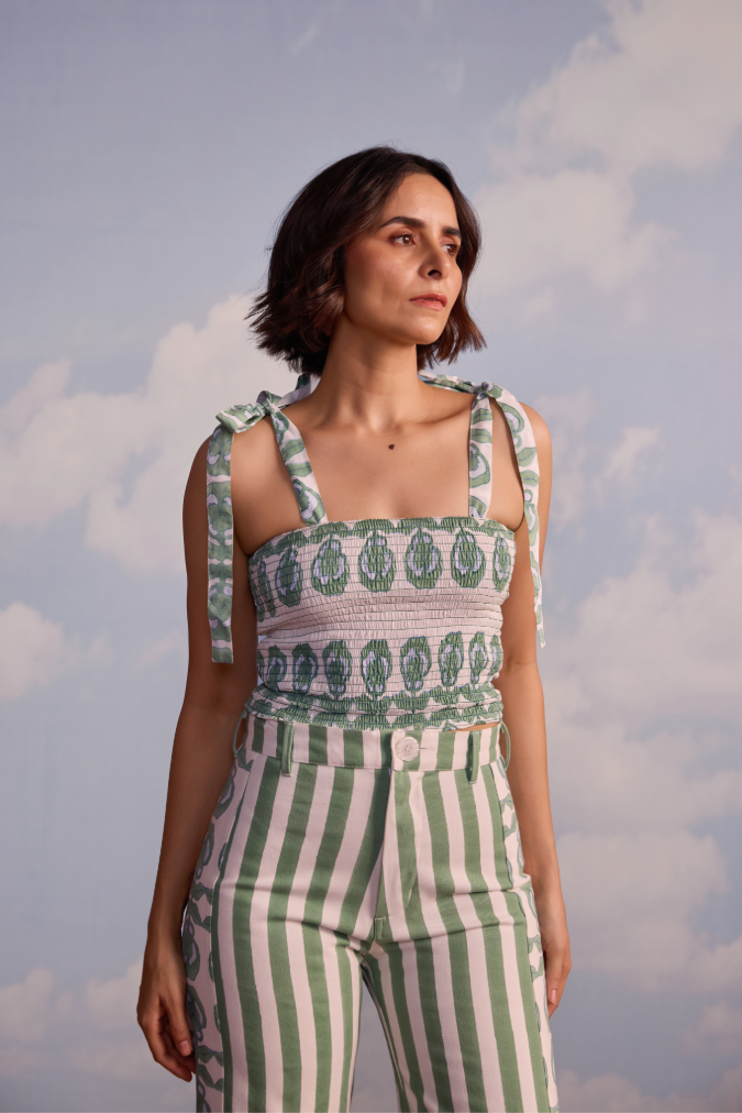 Daisy Tube Top in Pansy Print