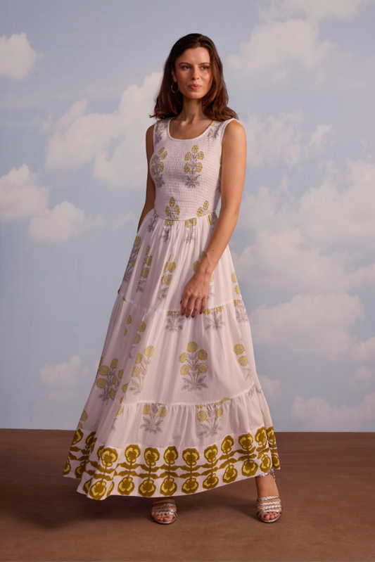 Cecilia Dress in Marigold Print