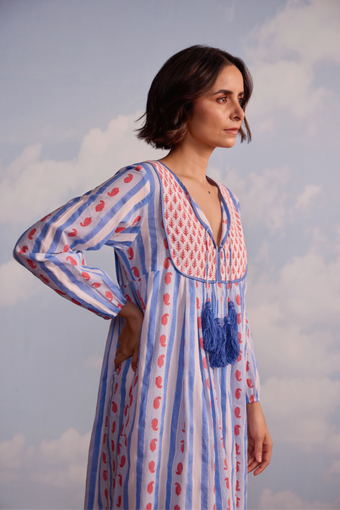 Kitty Dress in Ribbon Print