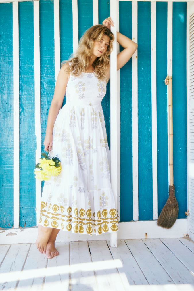 Cecilia Dress in Marigold Print