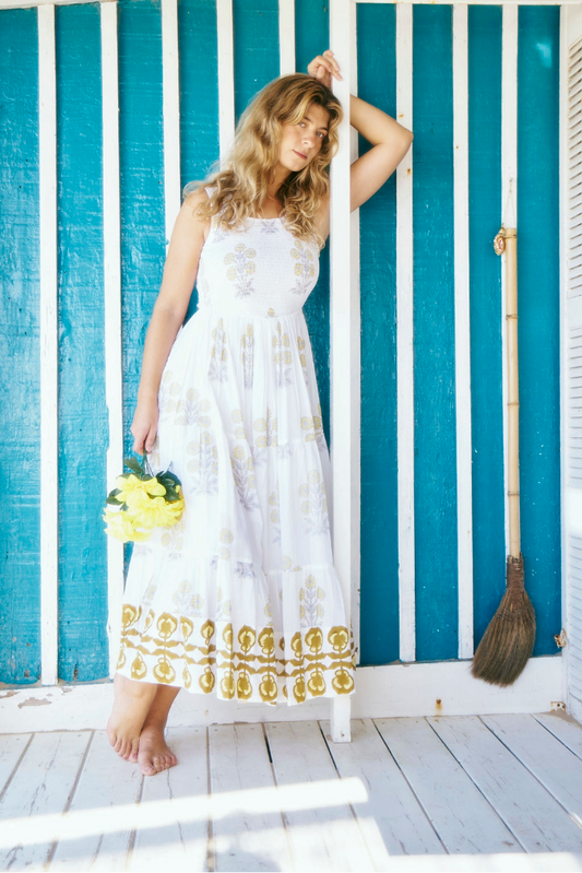 Cecilia Dress in Marigold Print