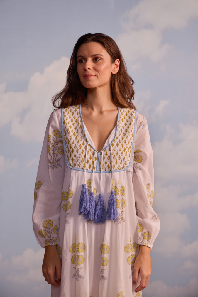 Kitty Dress in Marigold Print