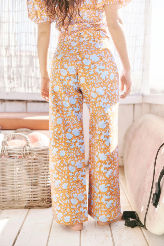 Summer Twill Disco Pants in Nila Print
