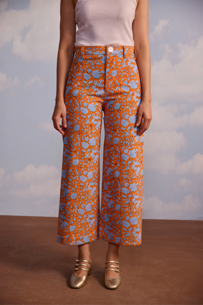 Summer Twill Disco Pants in Nila Print