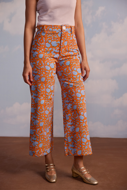 Summer Twill Disco Pants in Nila Print