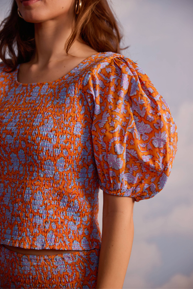 Amelia Top in Nila Print