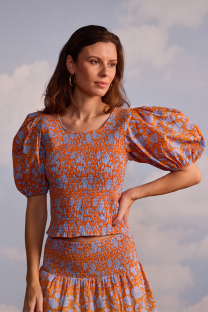 Amelia Top in Nila Print