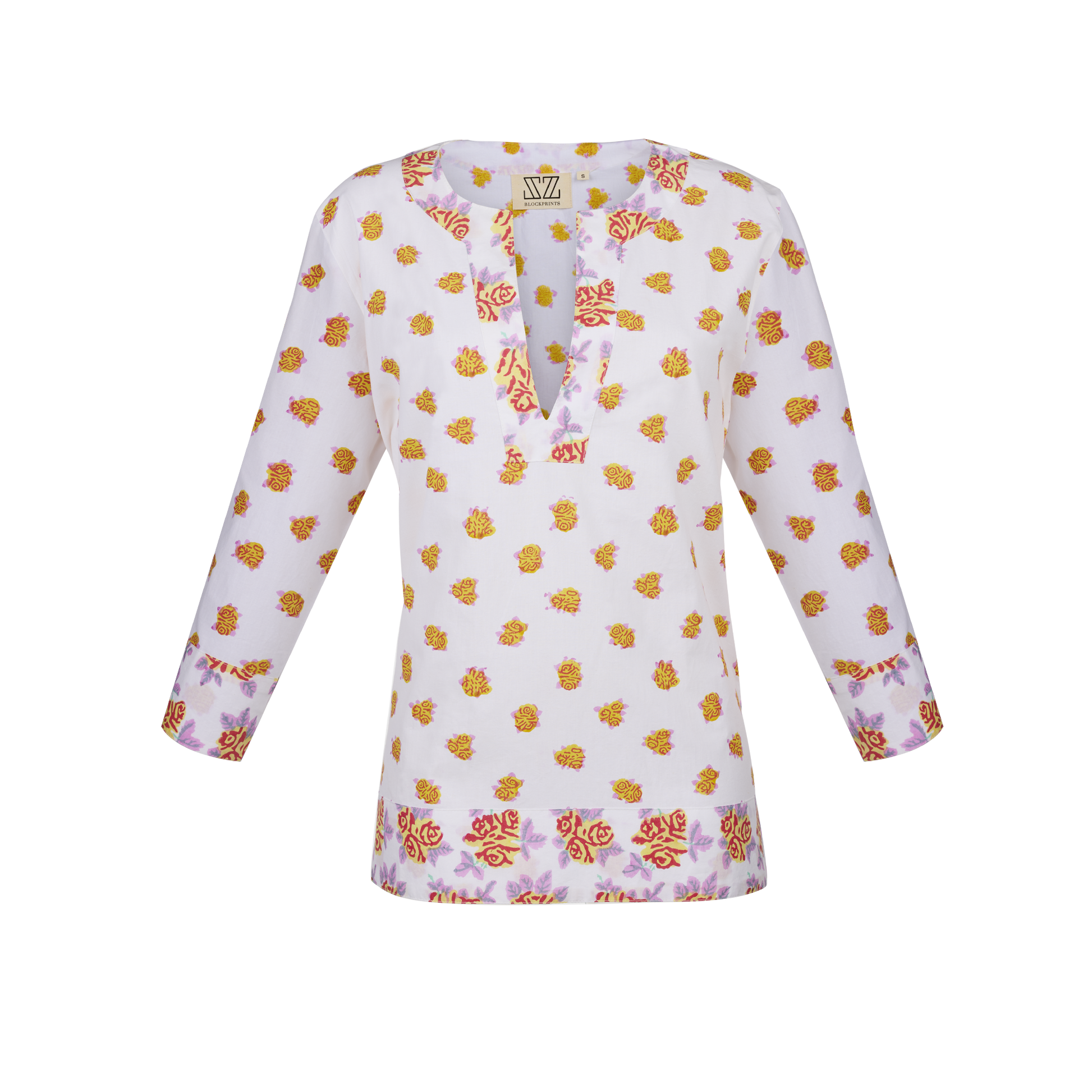 Joan Tunic in English Rose Print