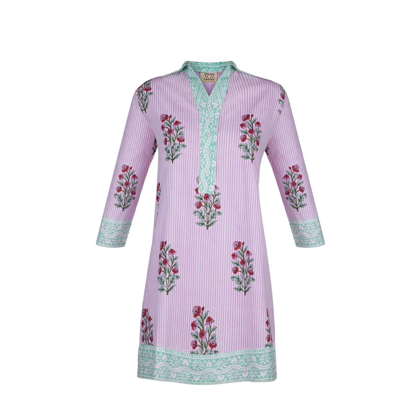 Iris Dress in Aneeza on Thin Stripe