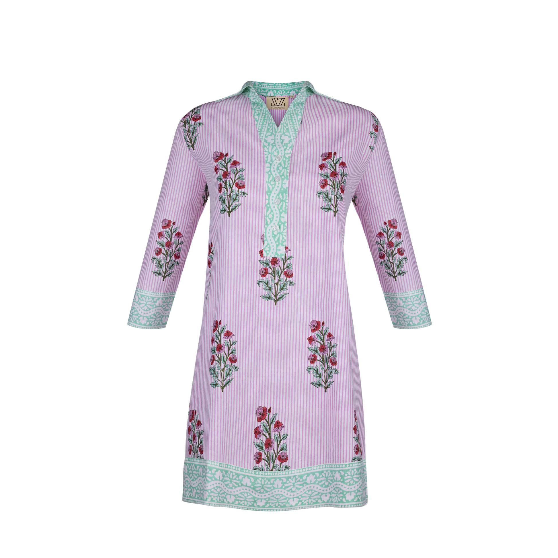 Iris Dress in Aneeza on Thin Stripe