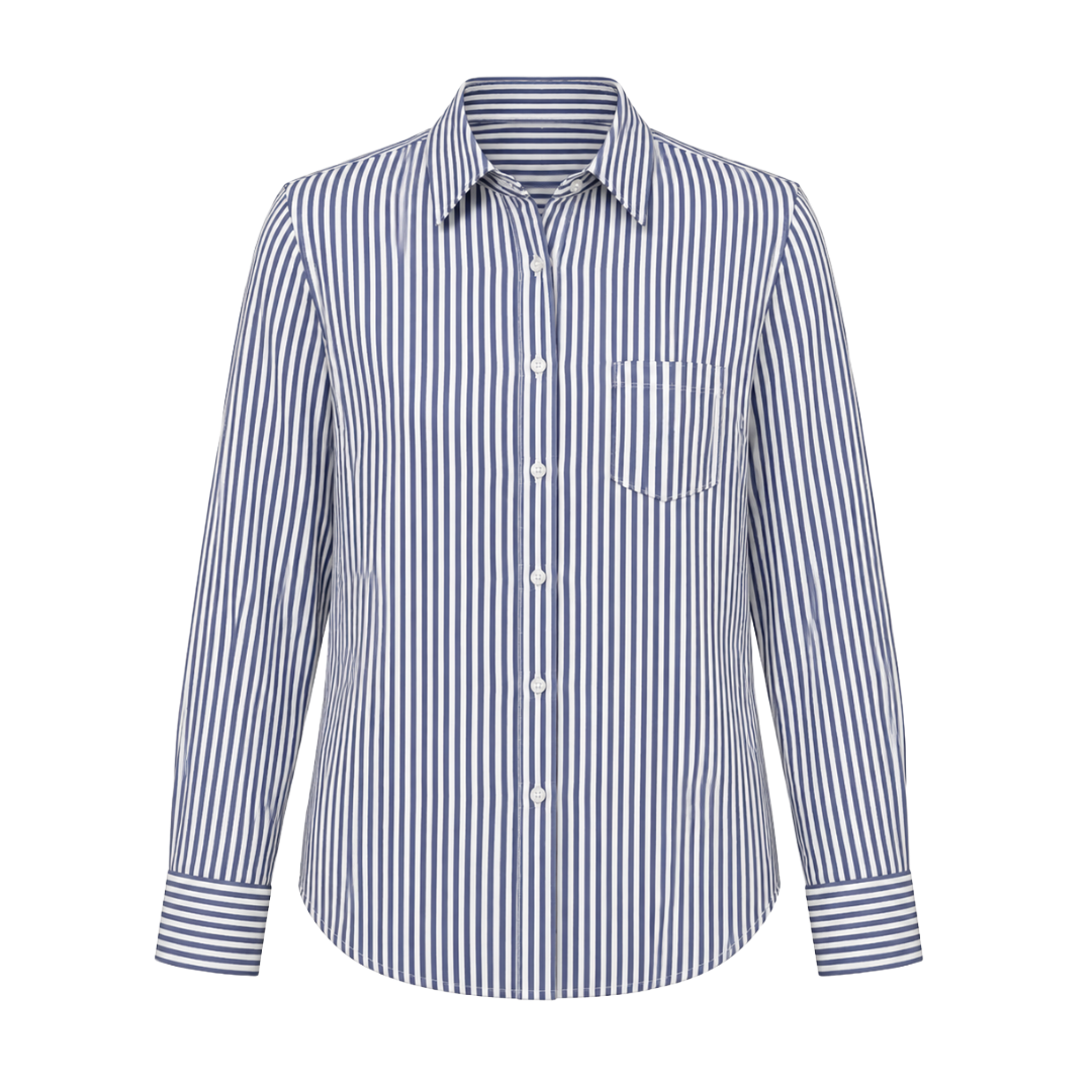 New York Shirt in Lying Stripe Navy