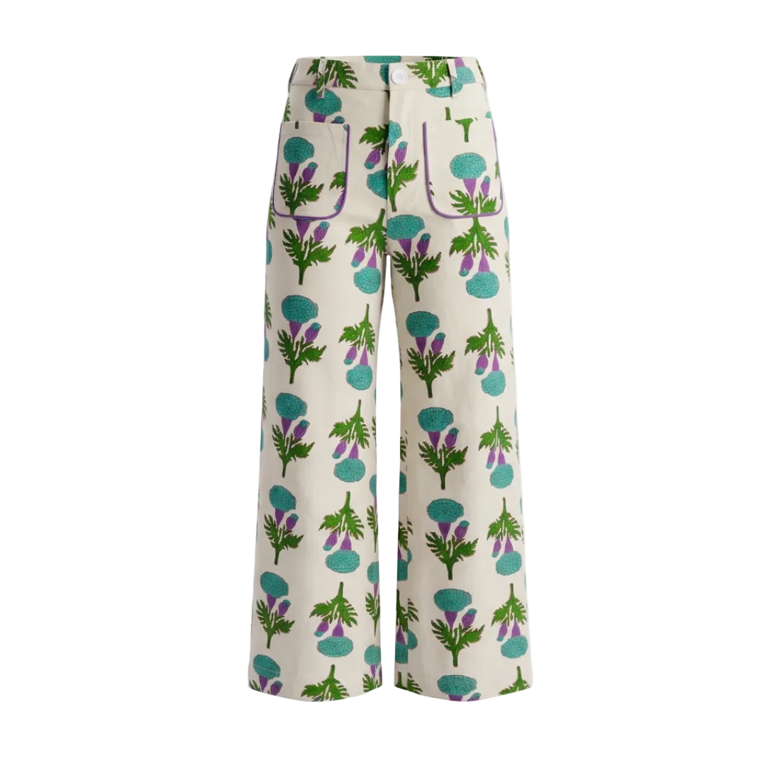 Summer Painter Pant in Big Fleur Print