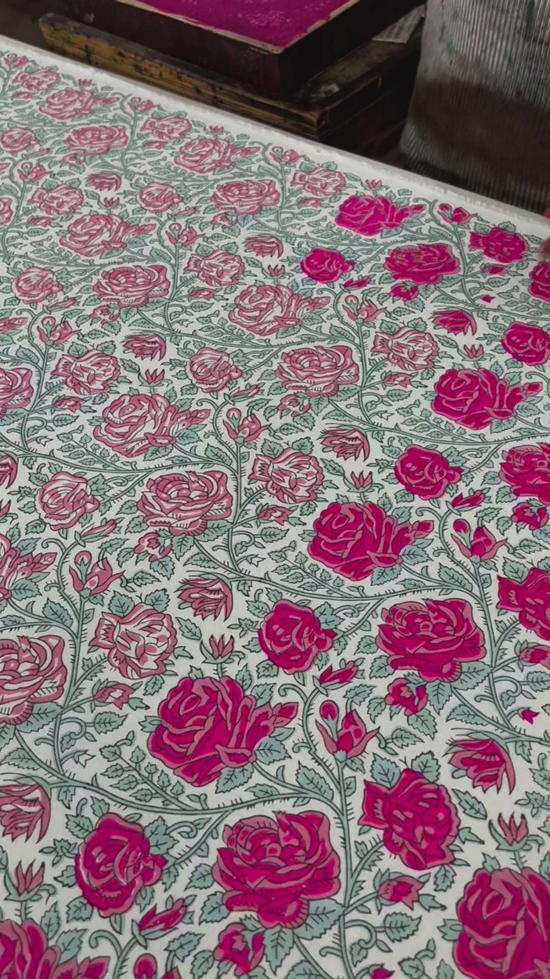 最終価格　【SZBlockprints】BabyBlanket 2枚とかご Baby Blanket in Rose Print | SZ Blockprints – SZ BLOCKPRINTS