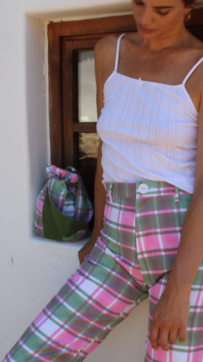 Disco Pants in Tartan Print