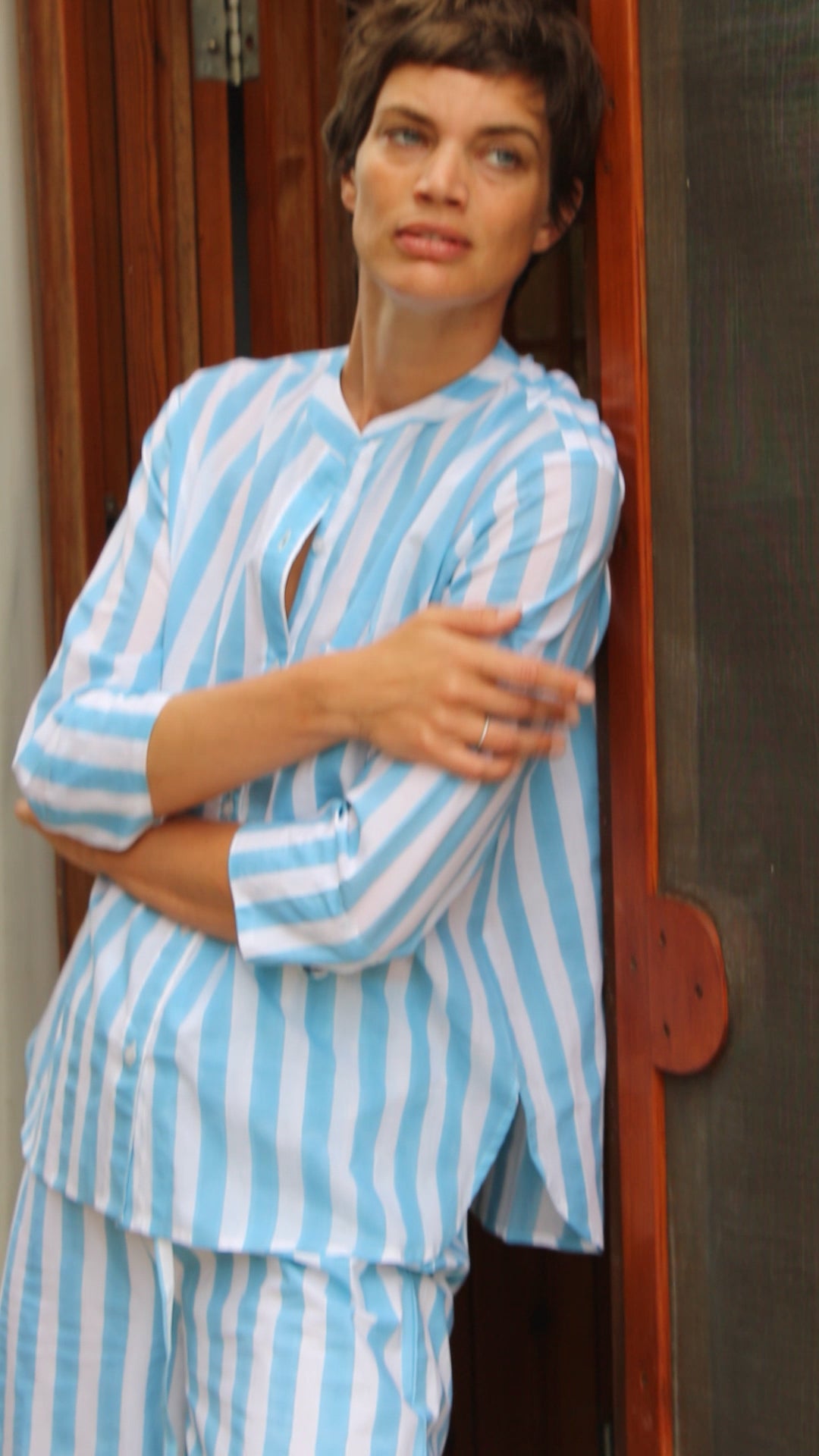 L'A　SZ Blockprints　OVERSIZE STRIPE SHIRT Guru Top in Thick Stripes | SZ Blockprints – SZ BLOCKPRINTS