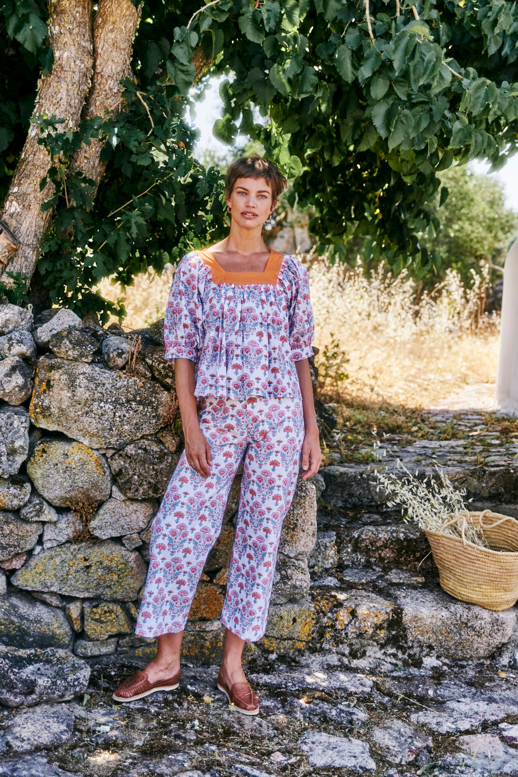 Disco Pants in Geranium Print