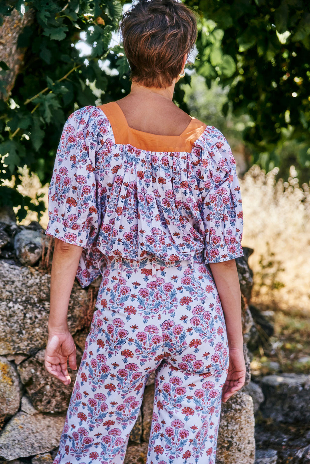 Disco Pants in Geranium Print