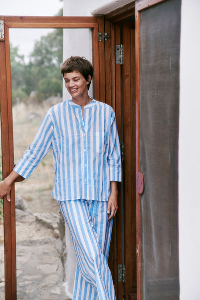 L'A　SZ Blockprints　OVERSIZE STRIPE SHIRT Guru Top in Thick Stripes | SZ Blockprints – SZ BLOCKPRINTS
