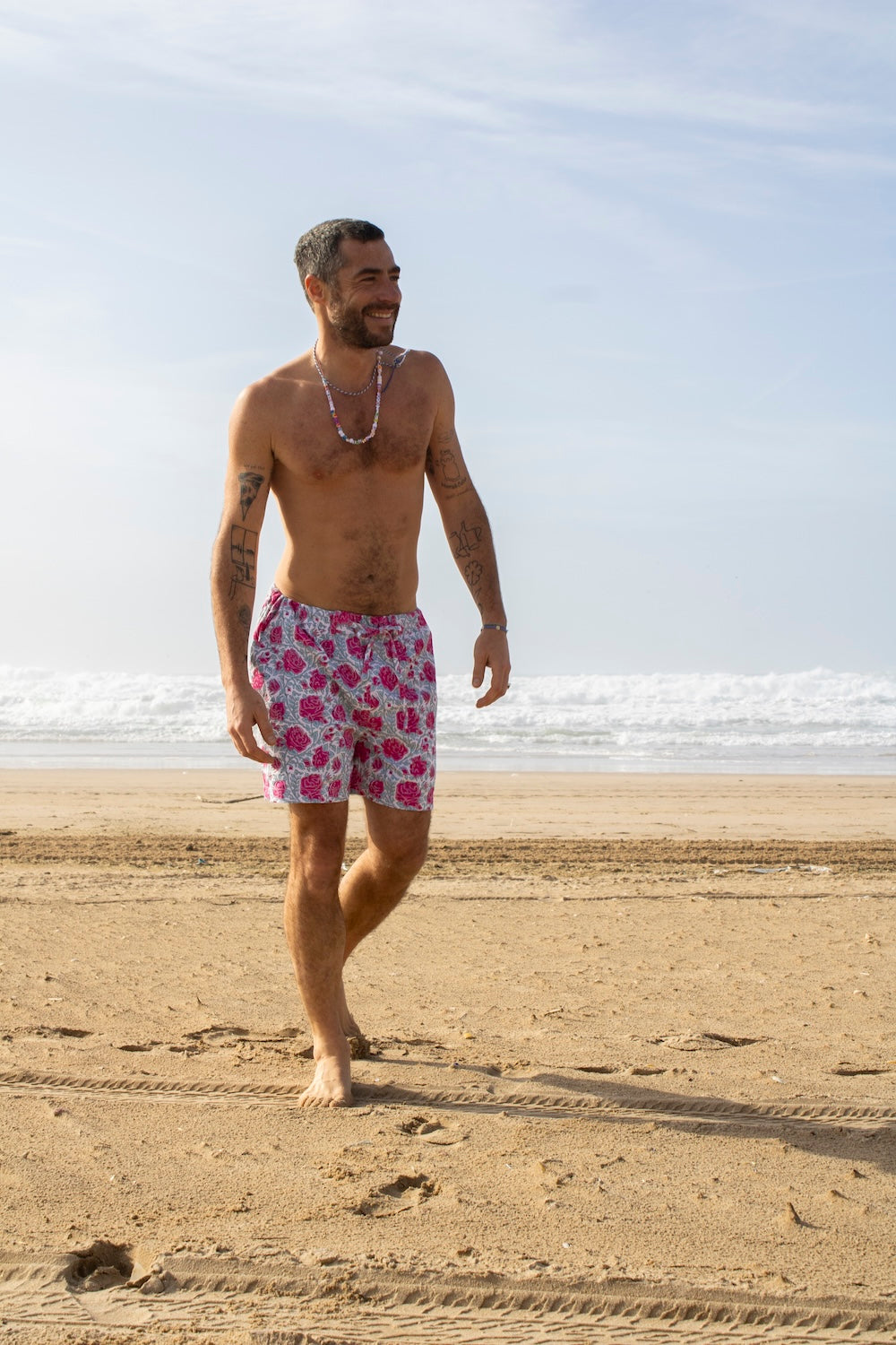 Men's Short in Rose Print