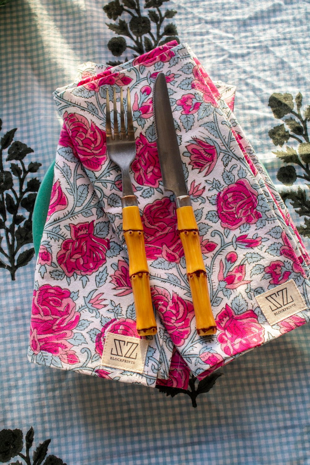Napkin Set in Rose Print
