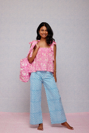 Final Sale: Disco Pants in Cornflower Blue