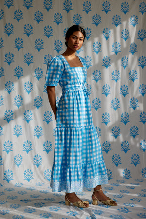 Final Sale: Divya Dress in China Blue