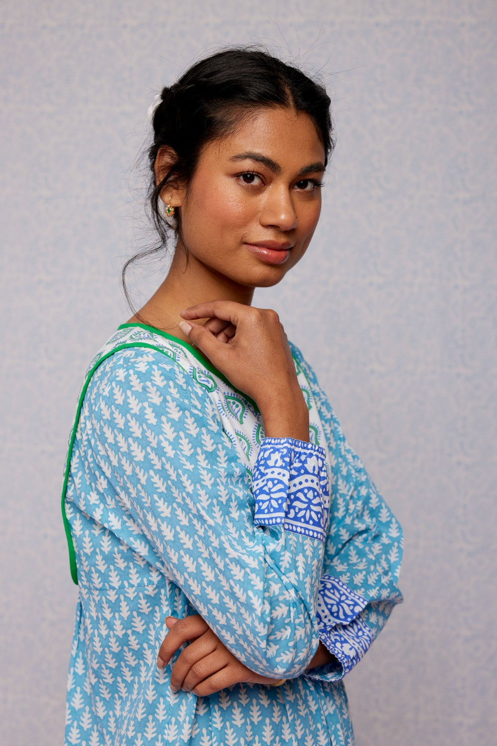 Jaipur Dress in Cornflower Blue